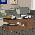 Middle Ancient Style Coffee Table 3d model