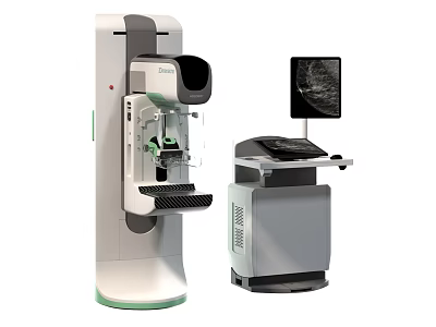 Advanced Medical Imaging Equipment With Ultrasound Scanner And Console 3d model