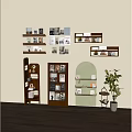 Magazine Rack Bookshelf Decorative Rack Books Magazine Display Rack Wall Hanging Bookshelf 3d model