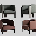 Modern single sofa single chair combination 3d model