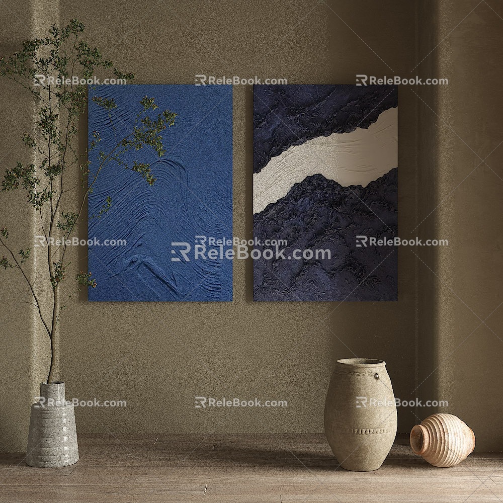 Quiet Wind Decorative Painting 3d model