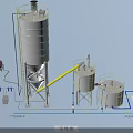 Industrial Activated Carbon Processing Equipment With Storage Tanks Piping And Truck