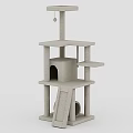 Multi Level Cat Tree With Platforms Cave Scratching Post And Hanging Toy