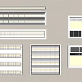 Modern Grid Lamp 3d model