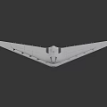 White Flying Vehicle Model Featuring Geometric Structure And Multiple Wings On Dark Background