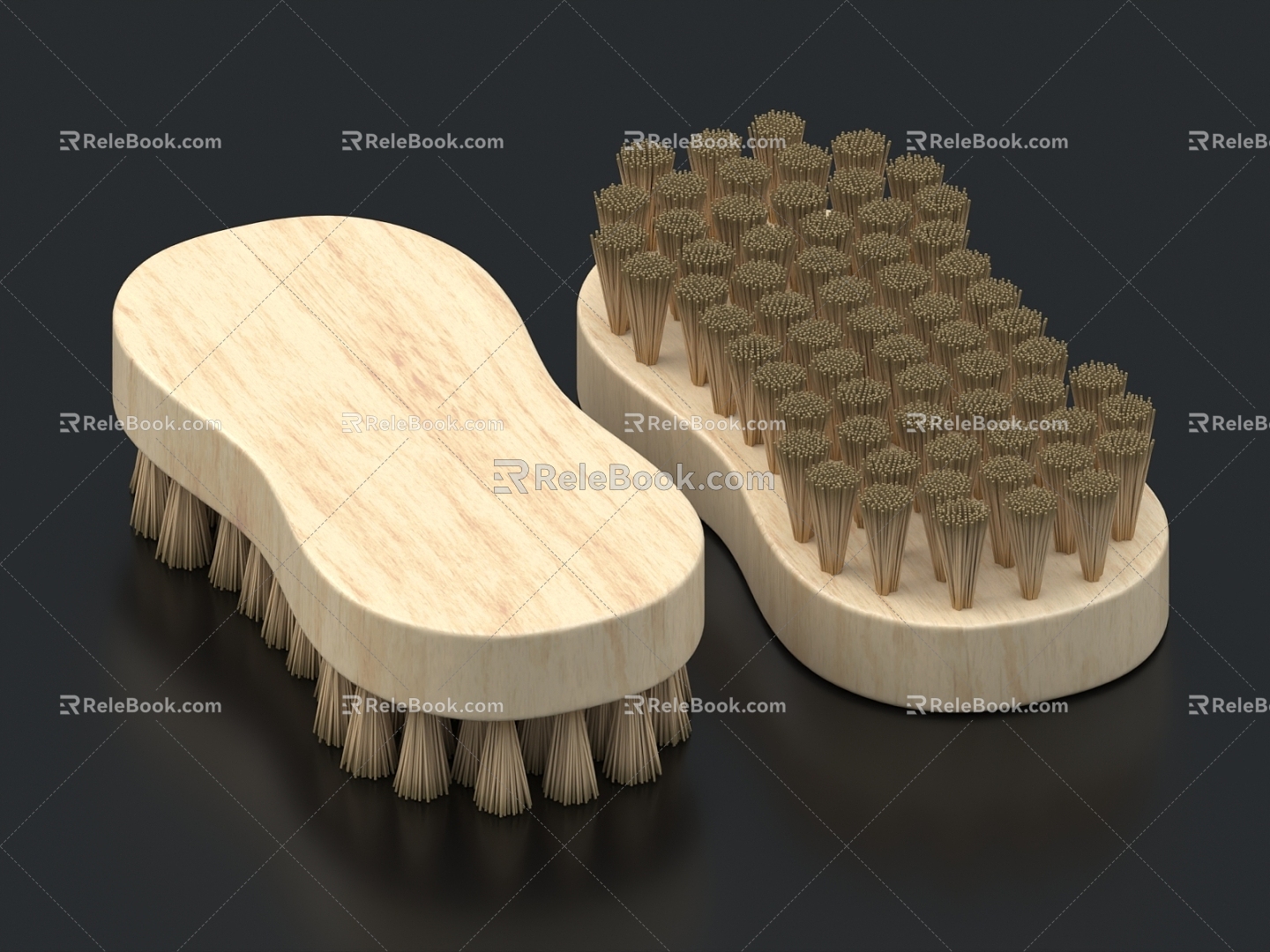 Shoe Brush Brush Clothes Brush Laundry Brush Brush Wooden Brush 3d model