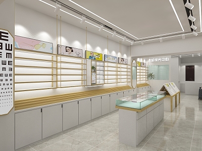 glasses store eye care glasses store 3d model