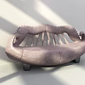 Stylish Modern Multi Person Sofa With Curved Design Leather Upholstery And Metal Legs