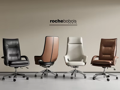 Rochebobois Modern Office Chairs With Wheels In Multiple Colors For Interior 3d model