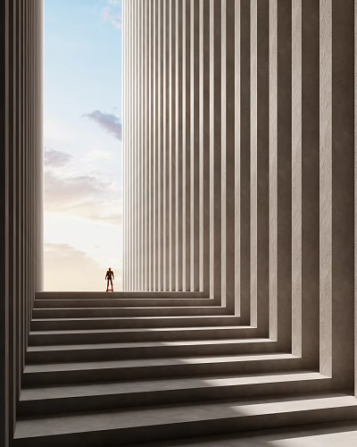 Modern Cartoon Scene Art Concept Outdoor Architecture 3d model