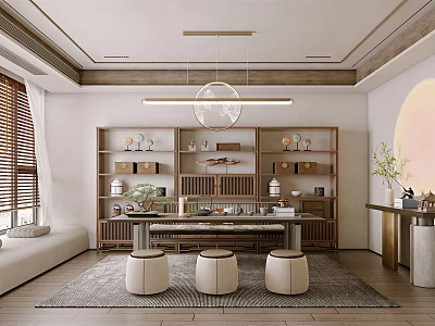New Chinese Tea Room 3d model