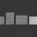 Gray Stacked Precast Concrete Panels For Modern Furniture Construction