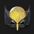 Yellow Black Textured Mask For Household Decoration With Durable Material Design