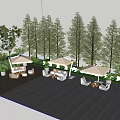 Outdoor Sofa Set With White Cushions Orange Pillows And Wooden Coffee Table In Garden