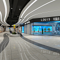 Modern shopping mall technology exhibition hall 3d model