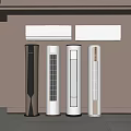 Modern Design Air Conditioner Fans in Silver and White Standing Styles