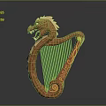 Dragon Shaped Harp A Decorative Household Item With Artistic Design And Craftsmanship