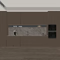 Modern Kitchen Interior Featuring Stylish Wooden Wine Cabinet And Marble Countertop