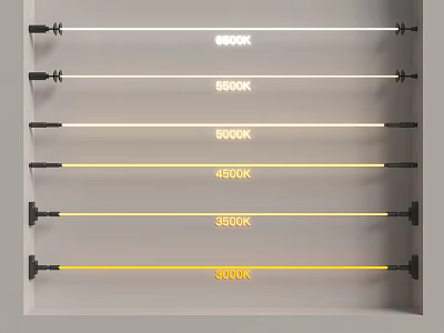 Elegant Decorative LED Lights Displaying Different Color Temperatures for Versatile Home Decor 3d model