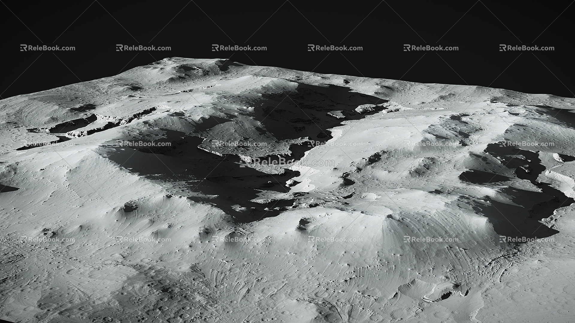 Moon Landscape Moon Ground Moon Mars Ground Mars Terrain Moon Mountain Moon Lander 3d model