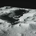 Moon Landscape Displaying Crater Formations Undulating Terrain and Rugged Surface with Natural Shadow Patterns