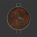 Old Cylindrical Metal Bucket With Two Handles Rusty Interior And Exterior Stains