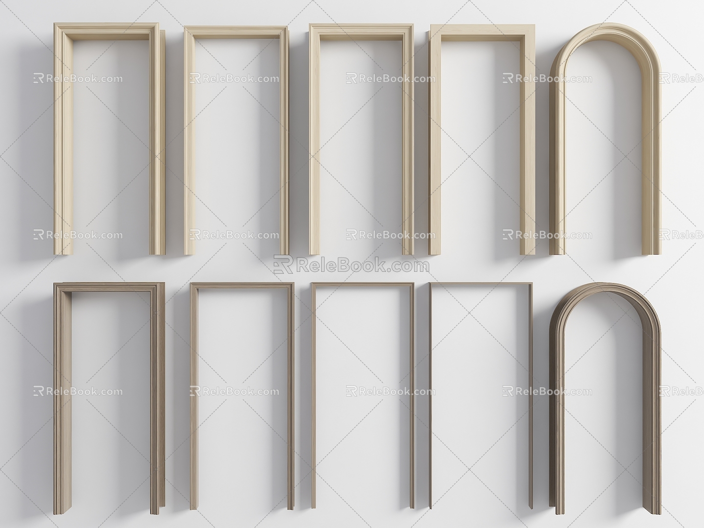 Modern Pass Door Cover Door Cover Combination 3d model