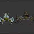 Futuristic Mechanical Components With Robotic Arms Gear Joints And Metallic Structures