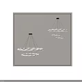 Modern White Hanging Chandeliers With Circular Layered Design And Brass Finish