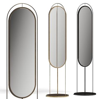 Modern Dress Changing Mirror Decorative Mirror Full-length Mirror 3d model