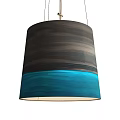 Modern Minimalist Pendant Light With Cylindrical Fabric Shade And Hanging Design
