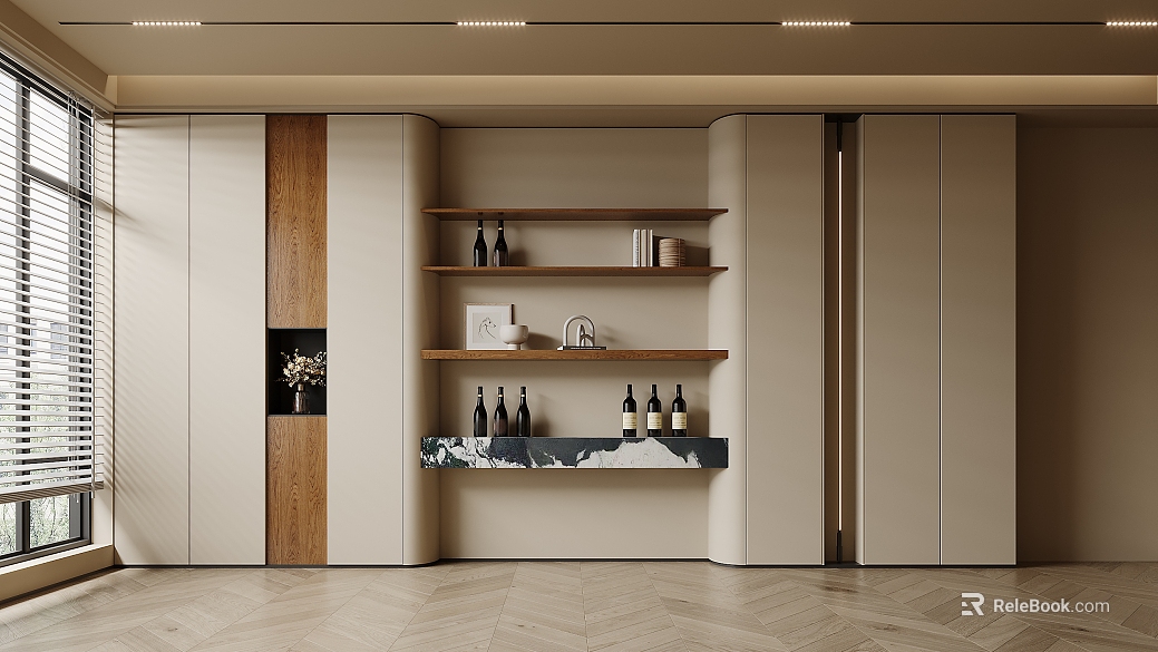 Cream wind decoration cabinet texture