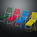 Modern Colored Lounge Chair With Metal Frame Mesh Design Green Red Blue Yellow Options