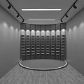 Tide Shoe Collection Store Live Broadcast Base Live Broadcast Wall High Cabinet Image Wall 3d model