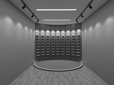 Tide Shoe Collection Store Live Broadcast Base Live Broadcast Wall High Cabinet Image Wall 3d model