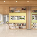 Library Interior Design With Bookshelves And Colorful Seating