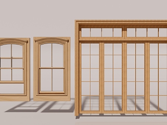 Nordic sliding window 3d model