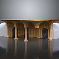 Gate House Stone Gate House Gate Post Stone Gate Post Ruin Gate Post Arch Stone Post Outdoor Articles Realistic Model 3d model