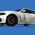 White Sports Sedan With Black Wheels Red Brake Calipers And Sporty Exterior Design