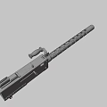 Vintage Machine Gun With Wooden Component Barrel Holes And Metal Body Structure