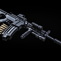 gun rifle m4 rifle bullet 3d model