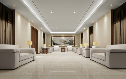 New Chinese Reception Room 3d model