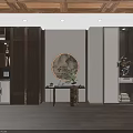 Office Interior Design With Wooden Ceiling Chandelier Bookshelves Large Desk And Rug