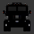 Black Armored Vehicle With Robust Design Roof Mounted Equipment And Star Emblem