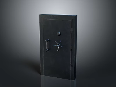 Black Safe With Combination Lock And Metal Handles Secure Storage Design 3d model