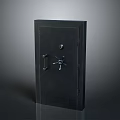 Black Safe With Combination Lock And Metal Handles Secure Storage Design 3d model