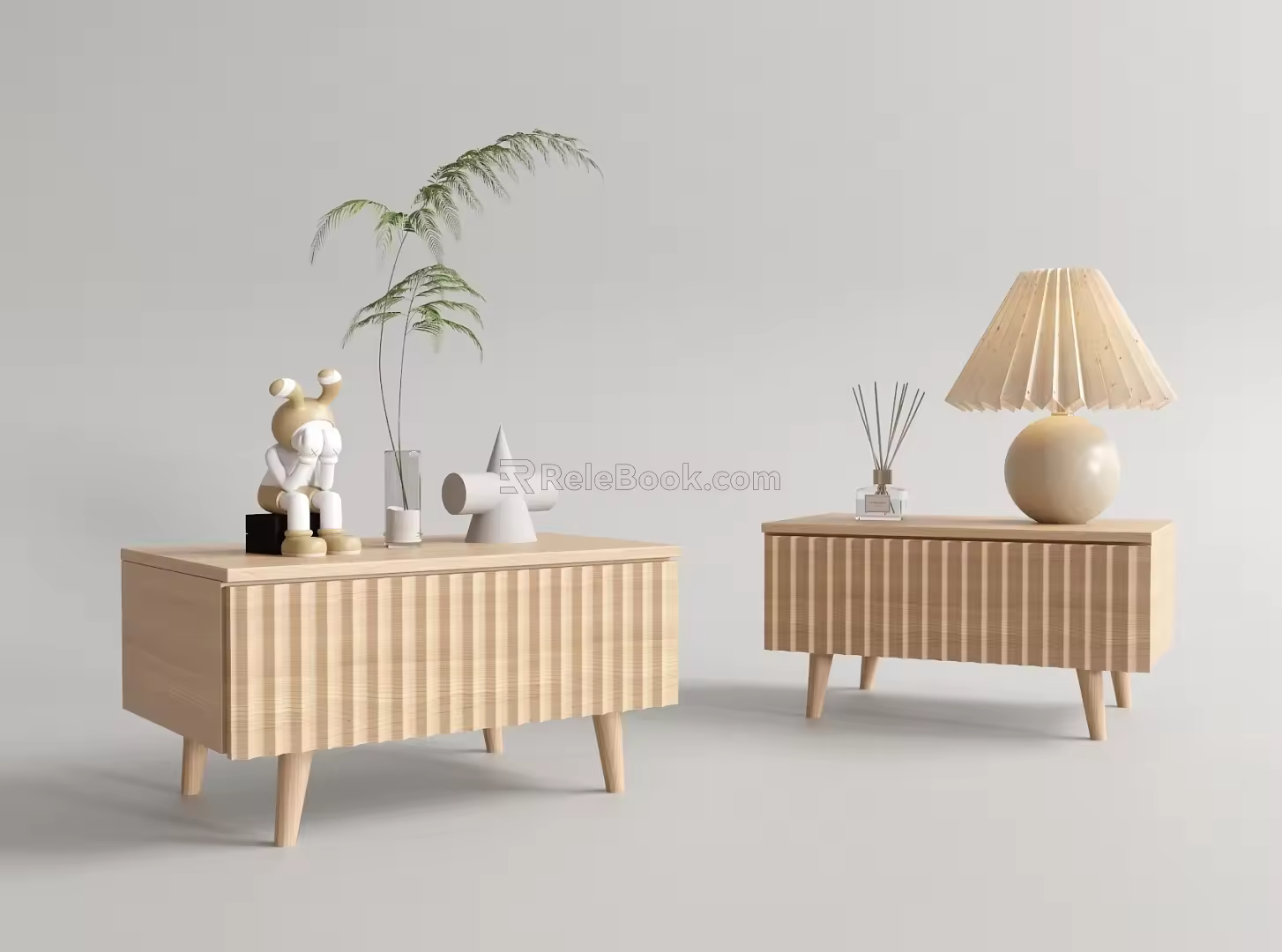 Nordic bedside table 3d model