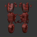 Two Wheeled Mechanical Vehicles With Seats Springs And Metal Frames Structure