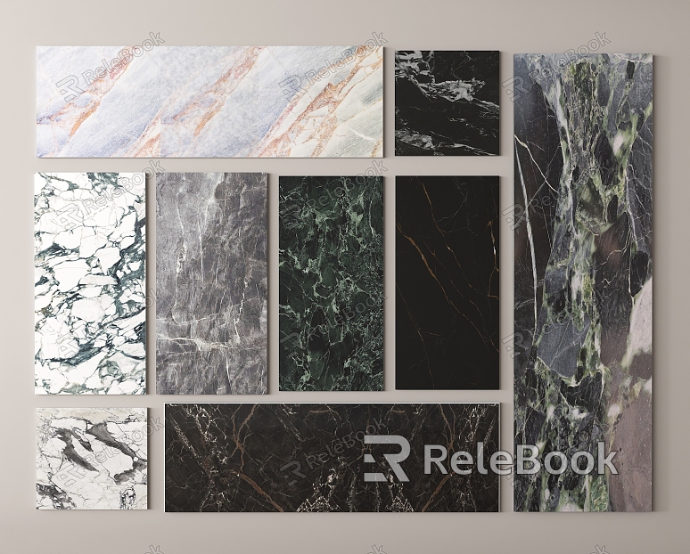 Marble Wall Panel Stone Wall Panel Background Wall Tile Wall Trim Panel model