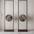 New Chinese-style screen partition 3d model